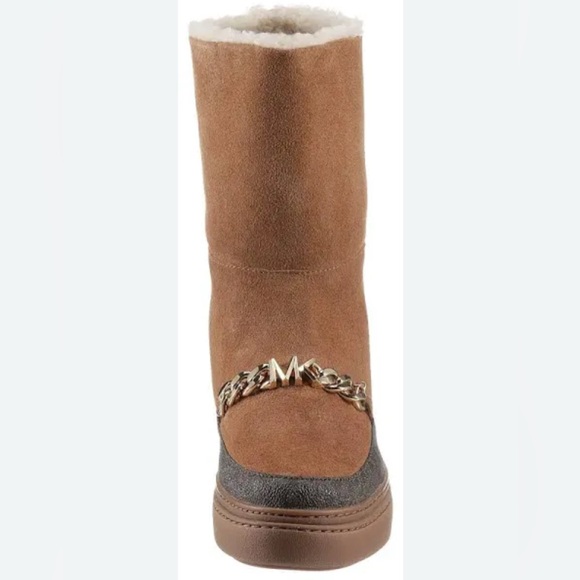 Michael kors Chapman Embellished Faux Suede and Faux Shearling Boot size 7.5 US - Picture 3 of 8